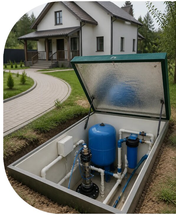 Автономное водоснабжение дома в Югорске от 153165 р. | АПаруса-Югр