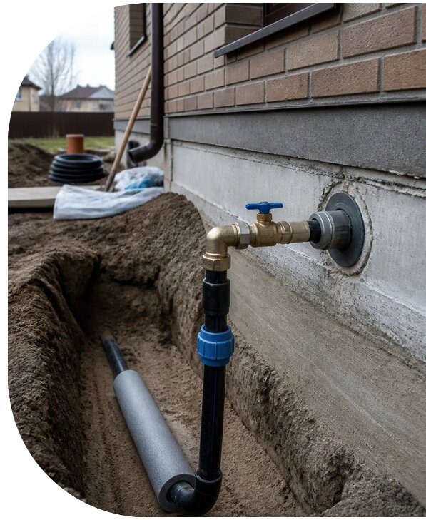 Устройство ввода водопровода в дом в Югорске от 8679 р. | АПаруса-Югр